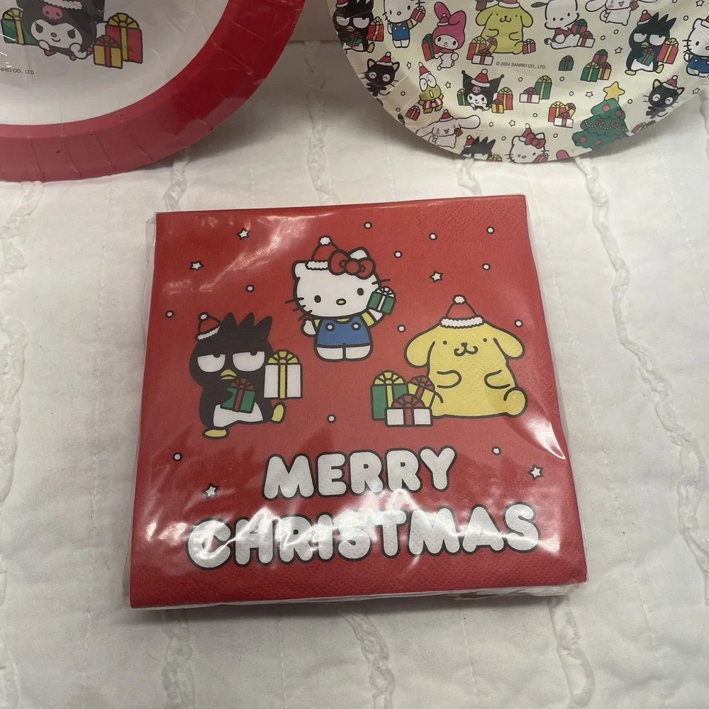 Sanrio Hello Kitty Paper Tableware Party Set Merry Christmas Holiday 144 Piece